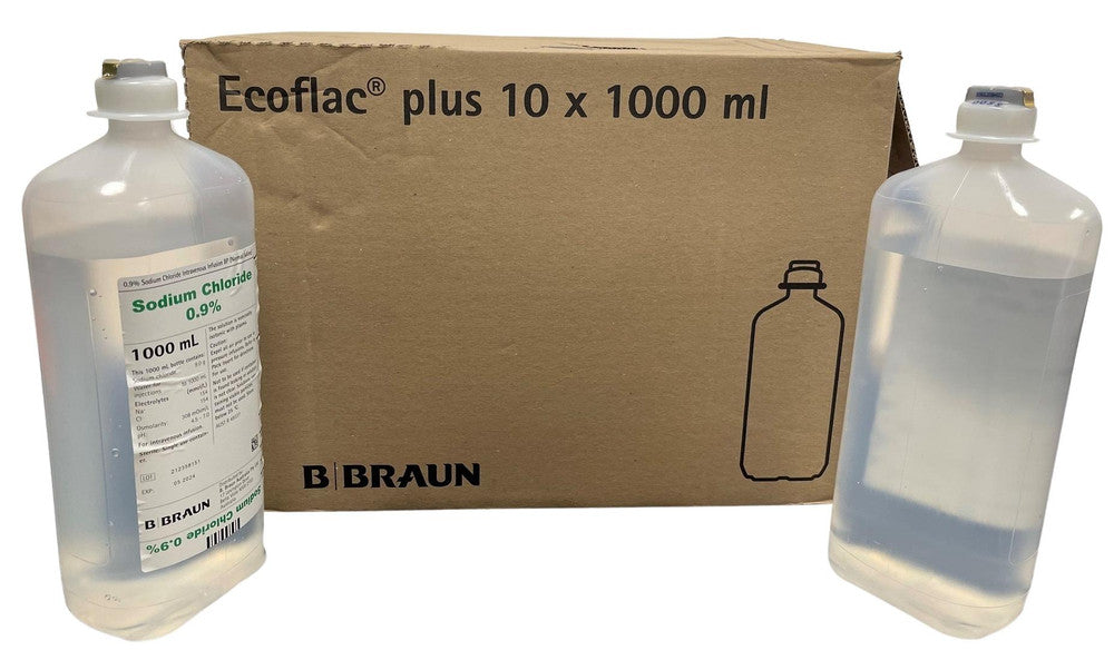 B. Braun Ecoflac Plus Sodium Chloride 0.9% EP All Volumes