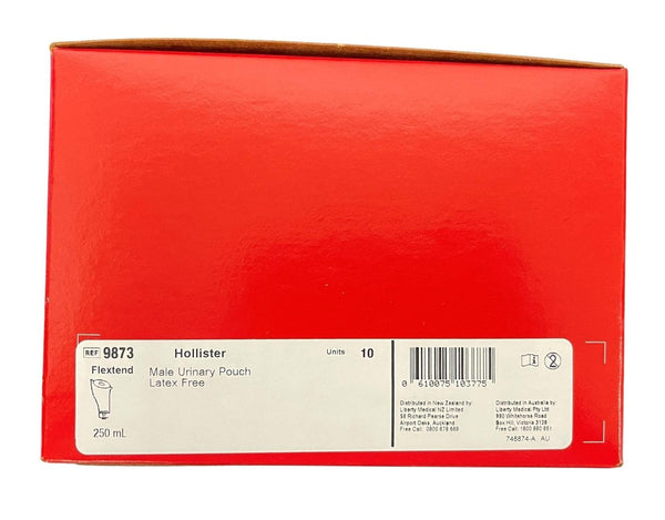 Hollister Male Urinary Pouch Flextend Non Latex 9873/10 - Pack of 10
