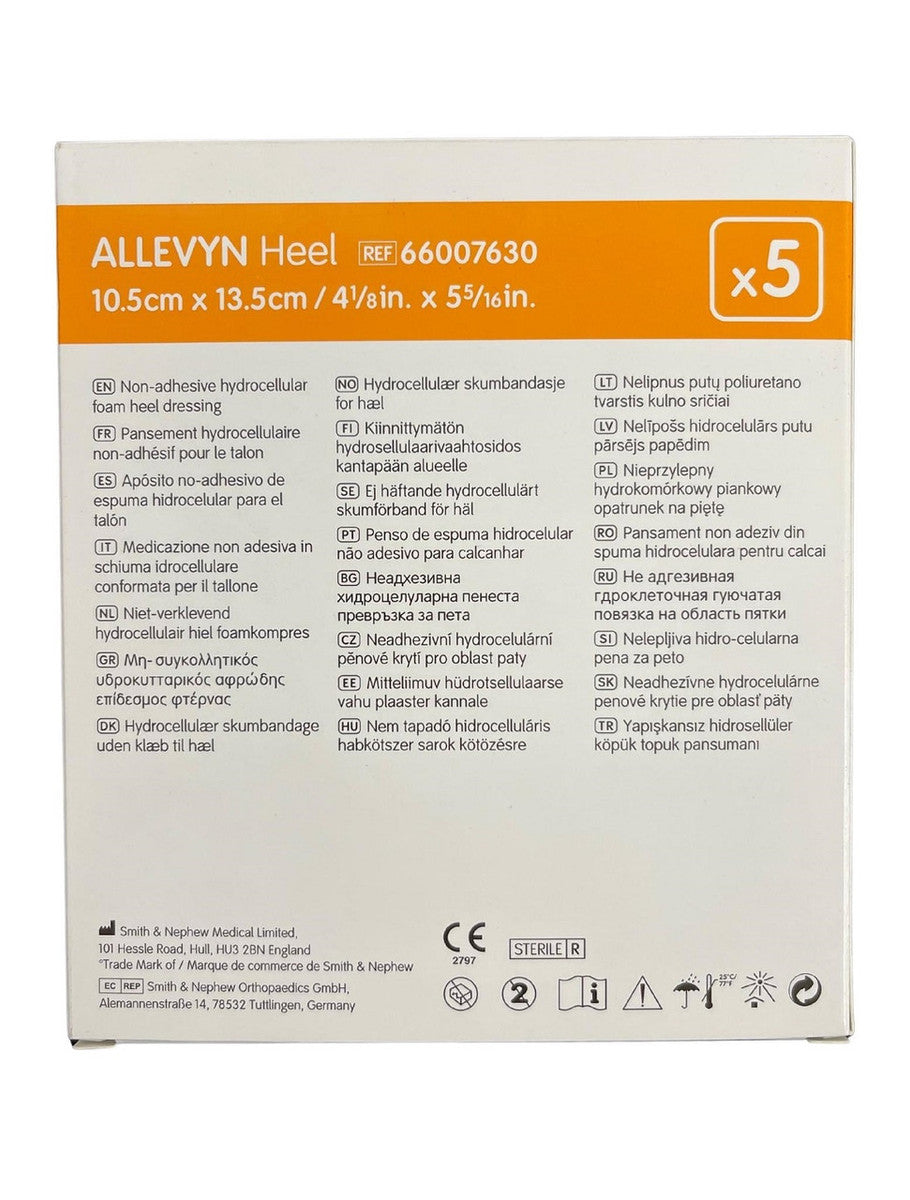 Smith & Nephew Allevyn Heel No Adhesivo Apósito De Espuma Hidrocelular De Talon Smith & Nephew Allevyn Heel No Adhesivo Apósito De Espuma Hidrocelular De Talon