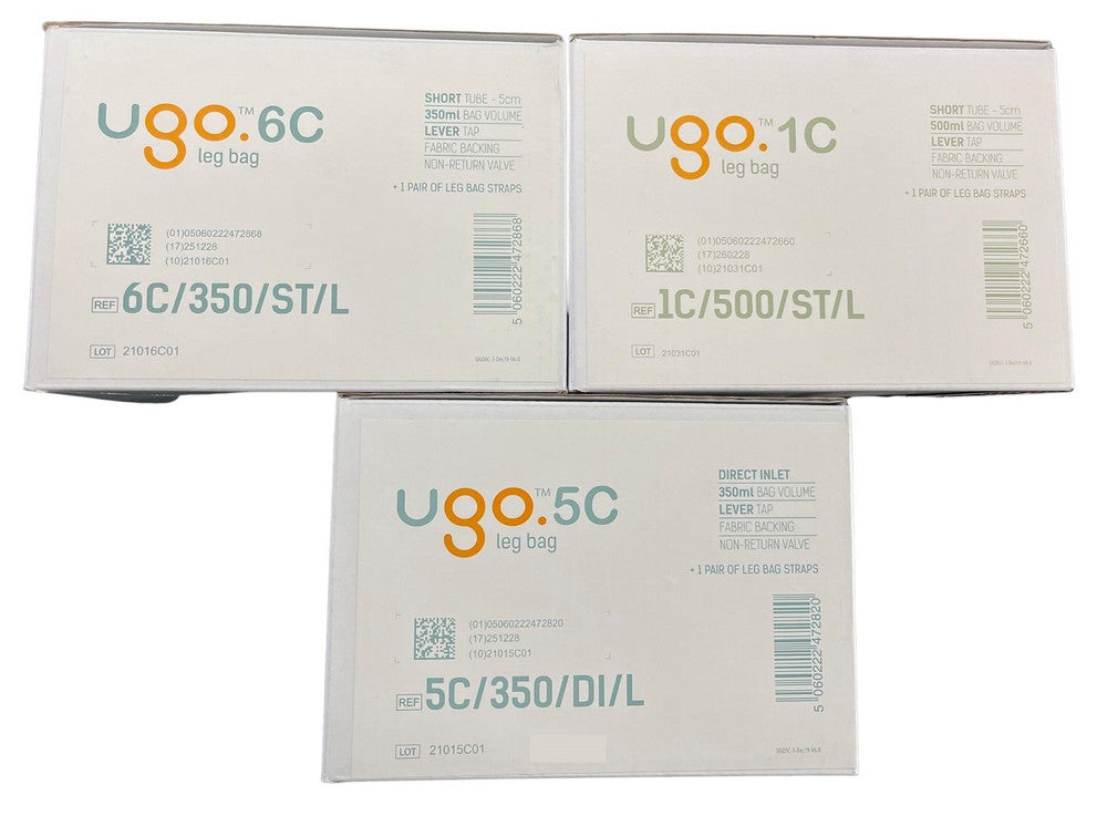 Ugo Community Leg Bag Soft Fabric Backing Box of 10