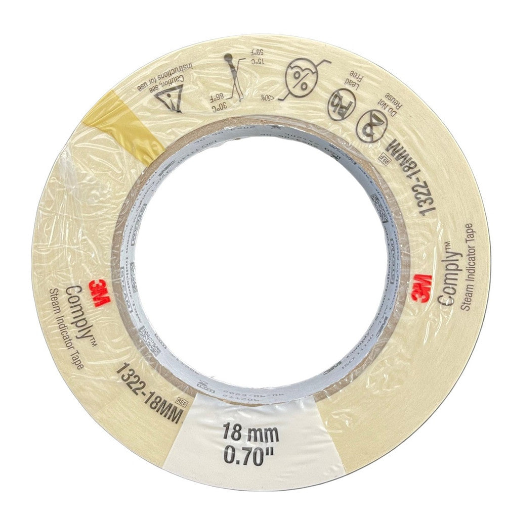 3M Comply Autoclave Indicator Tape 18mm x 55 metres Each