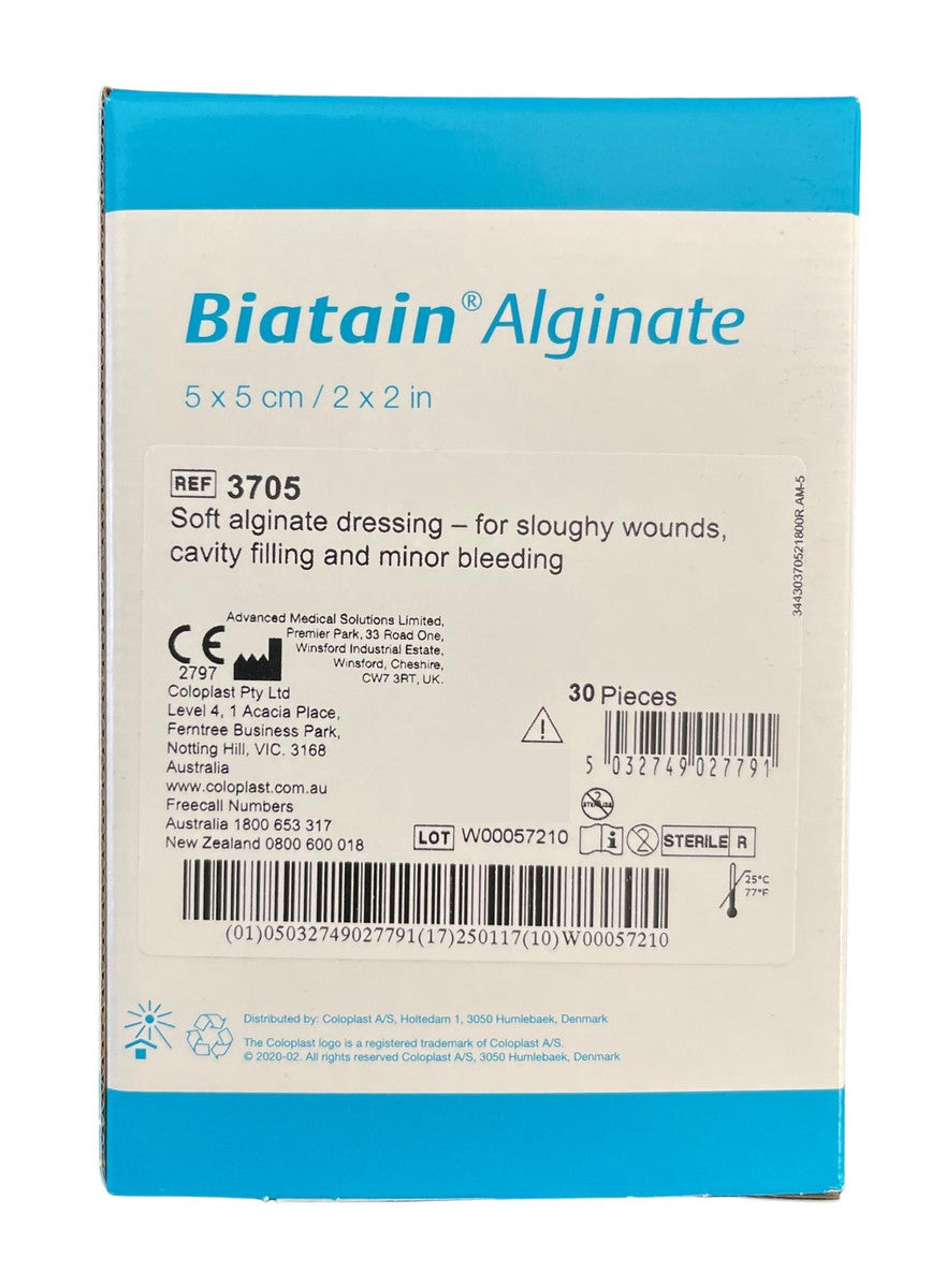 Coloplast Biatain Alginate Seasorb Dressing 5cm X 5cm 3705 Each