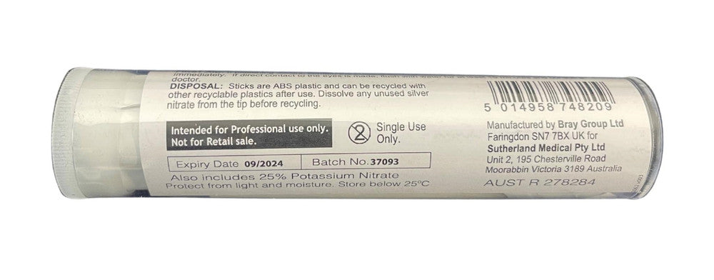 Avoca Caustic Applicator 75% Silver Nitrate Cutaneous Stick Tube of