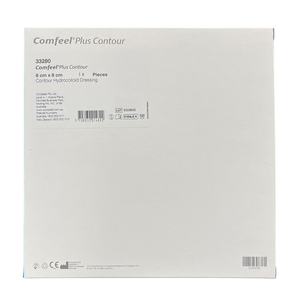 Coloplast Comfeel Plus Contour Dressing 6cmx8cm 33280 Box of 5