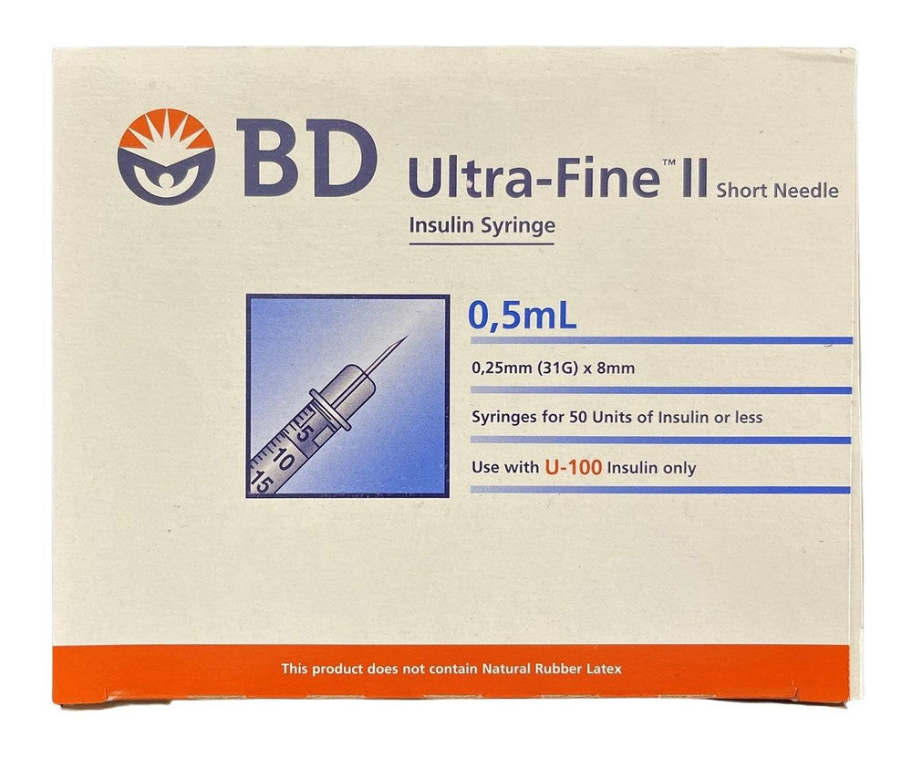 BD Insulin Syringes with BD Ultra Fine Needle Box of