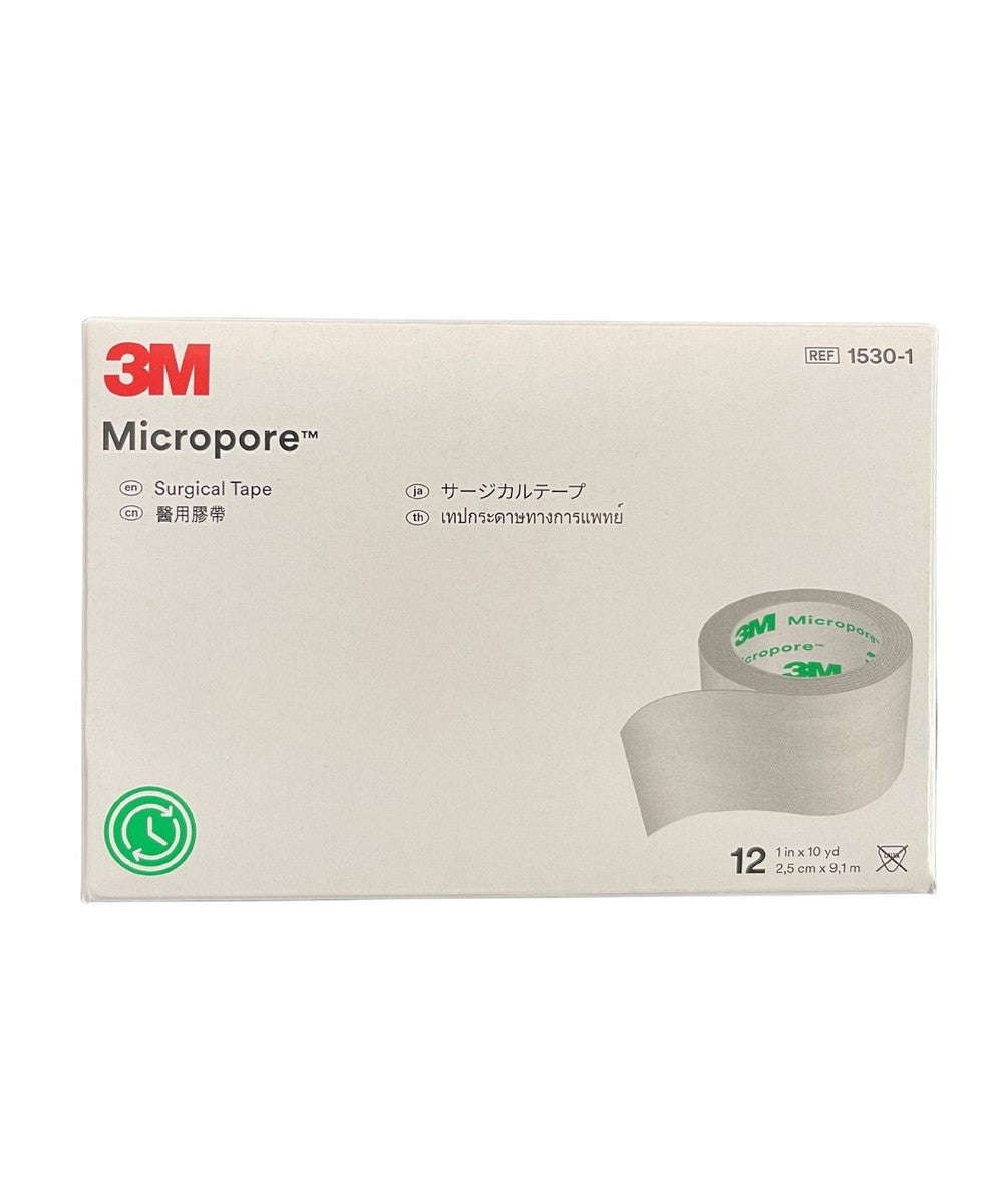 3M Micropore Surgical Paper Tape 25mm x 9.1m (1530-1) 12 per Box