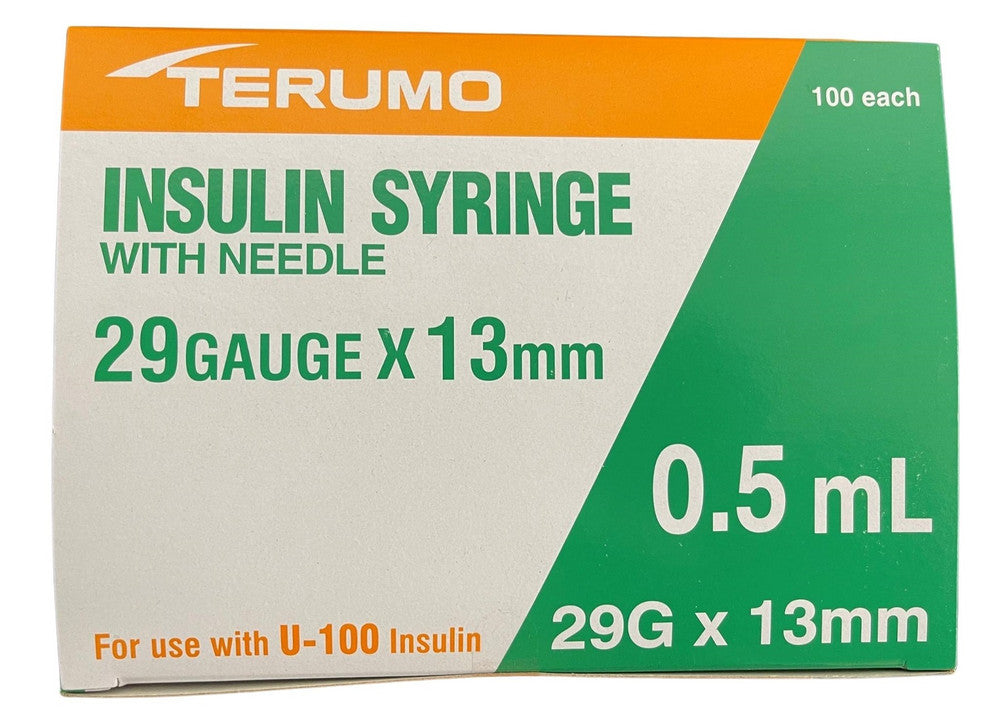 Terumo U 100 Insulin Syringes with Needle 0.5ml / 1ml