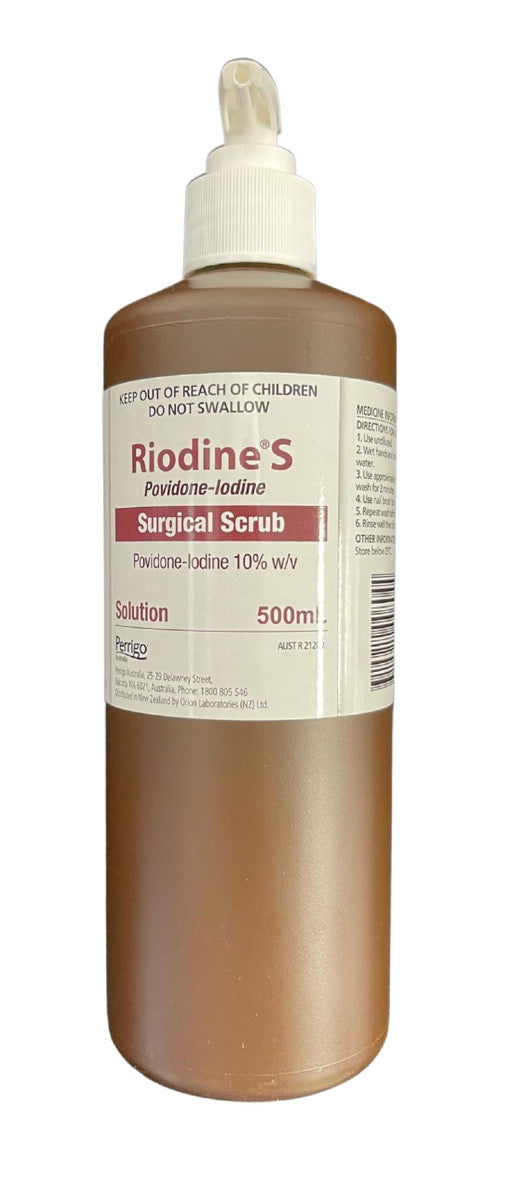 Riodine Povidone Iodine 10% Antiseptic Solution Hospital Grade