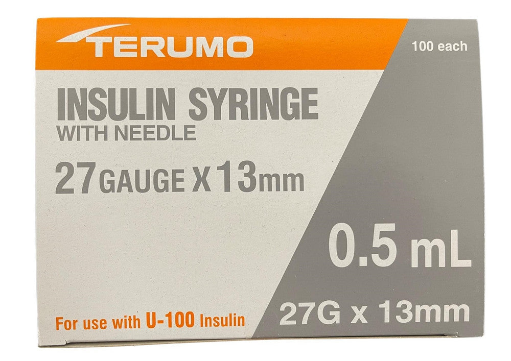 Terumo U 100 Insulin Syringes with Needle 0.5ml / 1ml