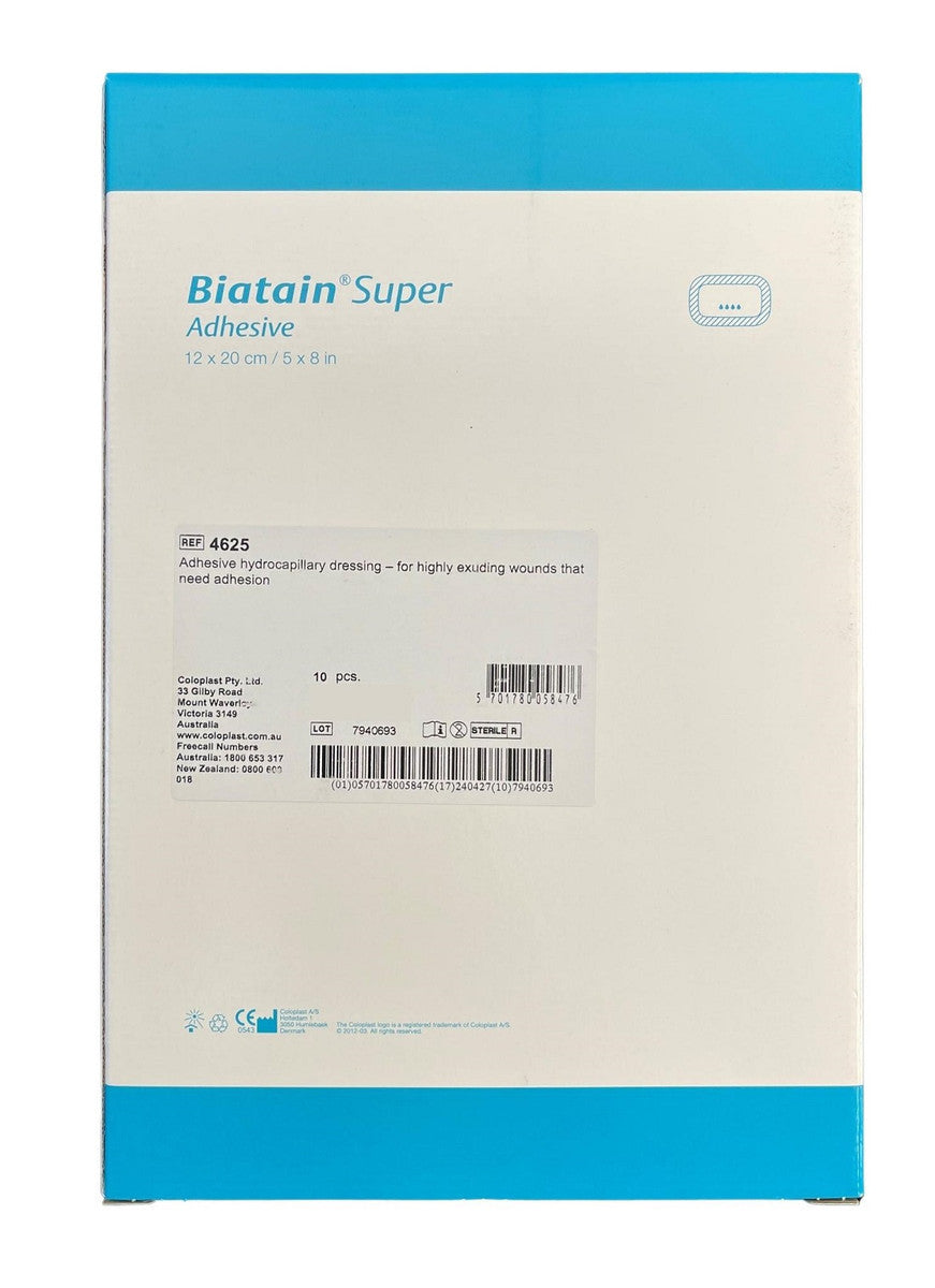 Coloplast Biatain Super Hydrocapillary Adhesive Dressing Alione All Sizes