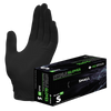 Medstock Nitrile Disposable Gloves Black Powder Free Latex Free Textured