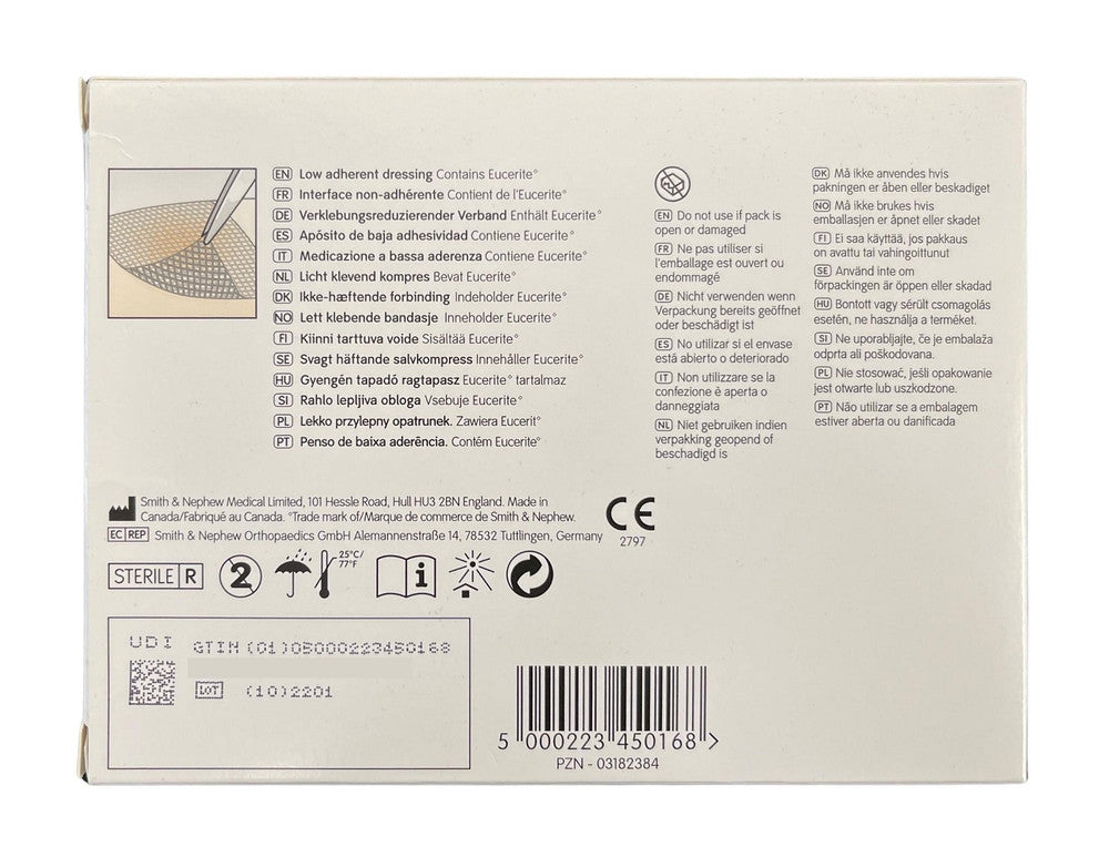 Smith & Nephew Cuticerin Low-Adherent Gauze Dressing 7.5cmx7.5cm Non Adhesive (66045560)