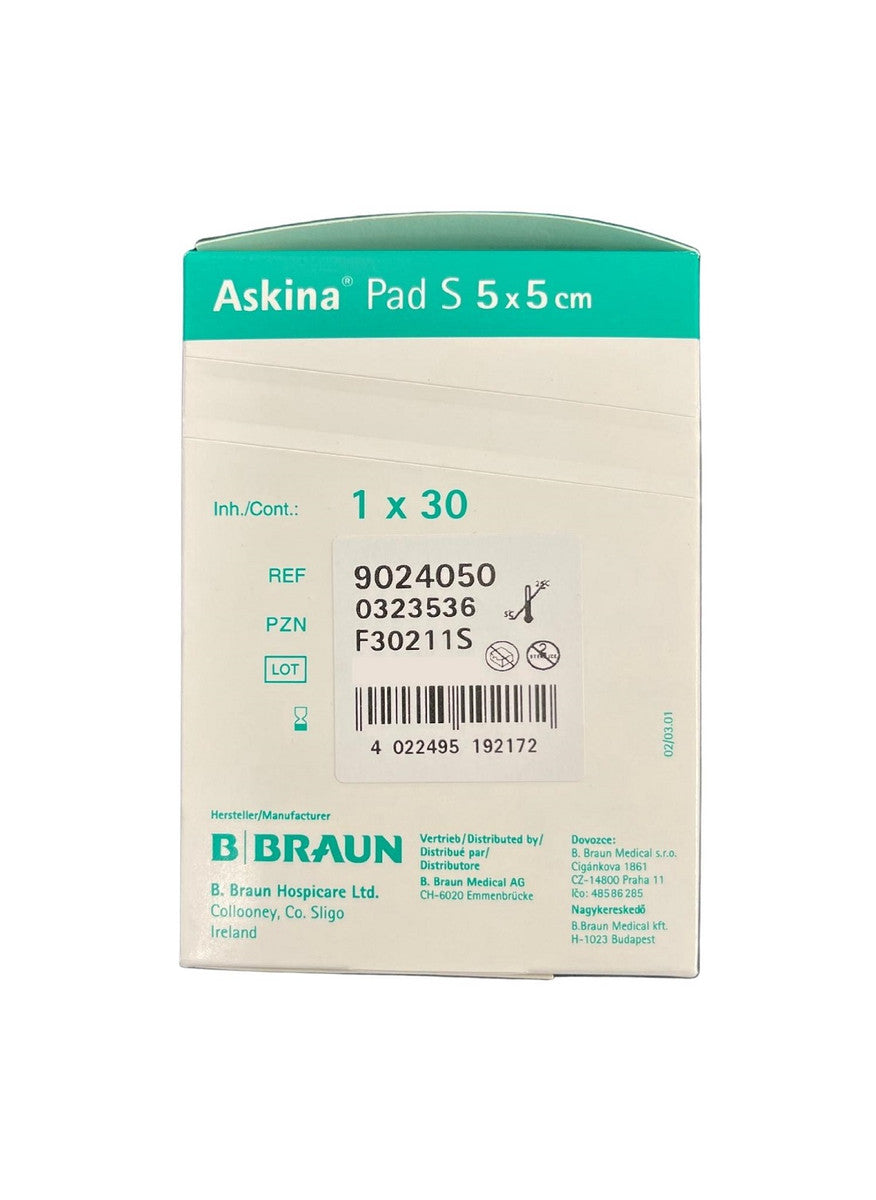 B. Braun Askina Pad 5Cmx5Cm Sterile 9024050 Box of 30