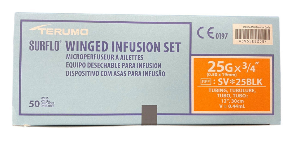 Terumo Surflo Winged Infusion Sets Butterfly Scalp Vein 19G 21G