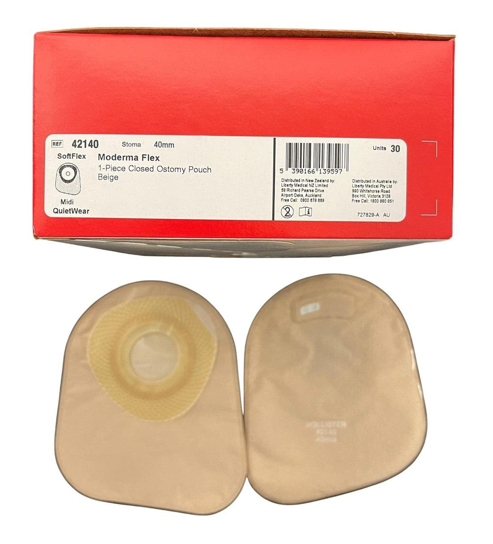 Hollister Moderma Flex One Piece Closed Flat Ostomy Pouch SoftFlex