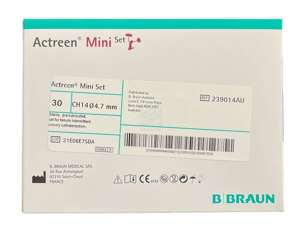 B. Braun Actreen Mini Catheter Set Female 700ml With Bag 9Cm, Sterile - All Sizes