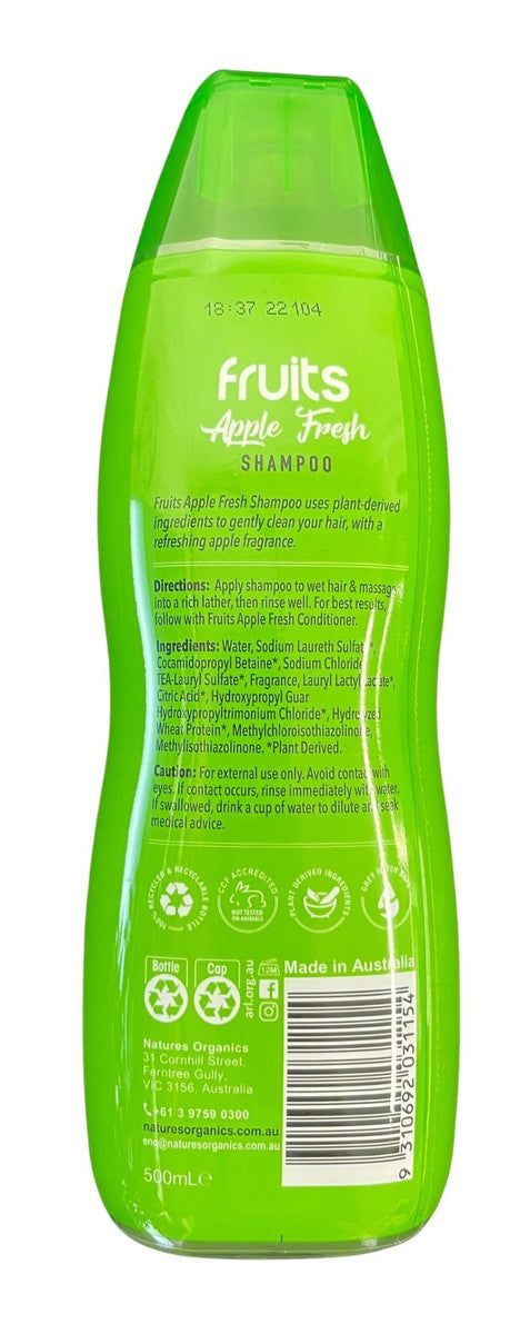 Natures Organics Fruits Shampoo Apple Fresh 500ml