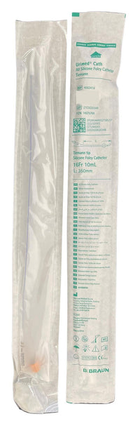 B. Braun Urimed Foley Catheter Tiemann 2-Way 10mL Silicone 40cm - All Sizes
