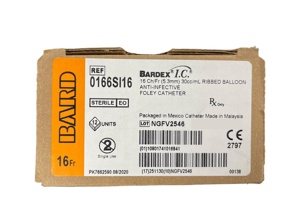 Bardex Ic Catheter 16G Male 30Cc Foley 2 Way Round