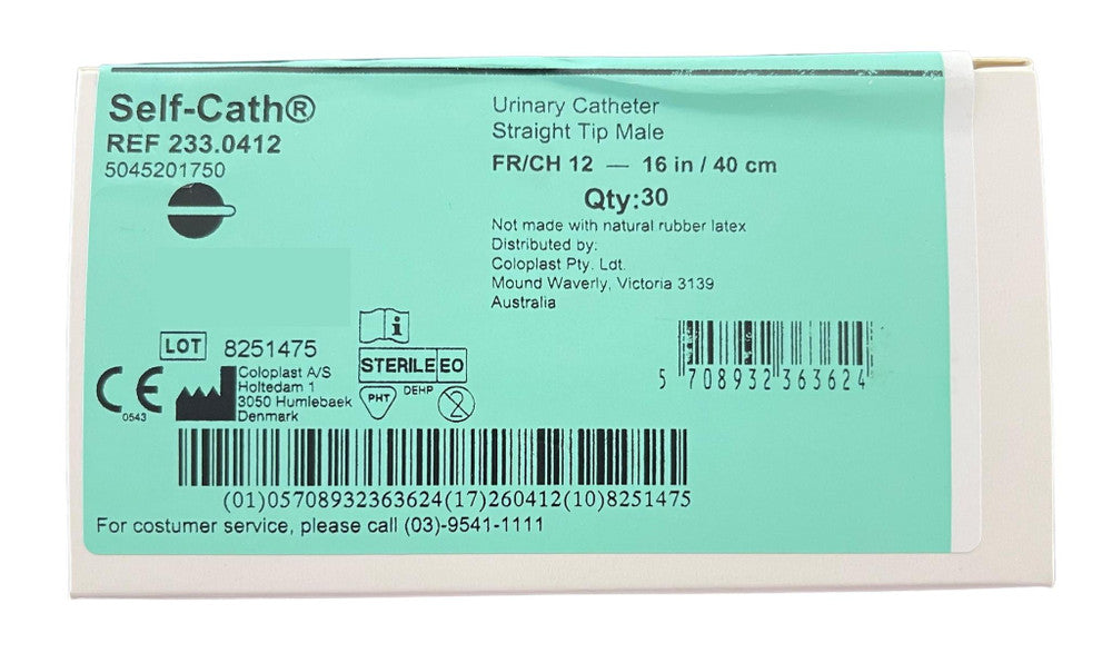 Coloplast Catheter Self Cath 12G Male Intermittent 40Cm Straight Tip