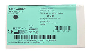 Coloplast Catheter Self-Cath 12G Male Intermittent 40Cm Straight Tip 50452 - Box of 30