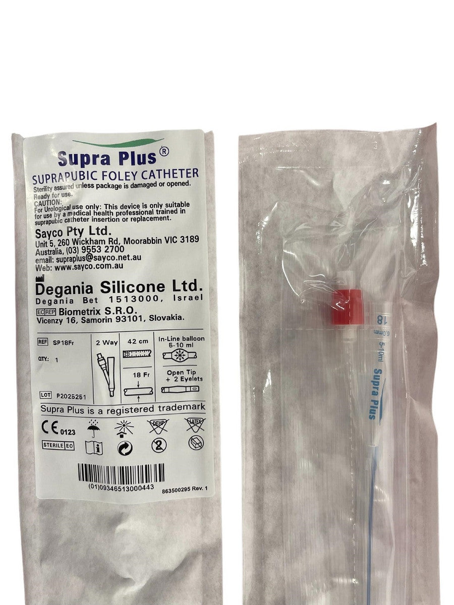 Supra Plus Catheter 18Fr 42Cm Unisex Silicone Opaque Sp18Fr 10pcs