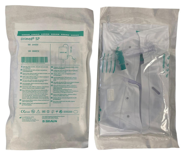 B. Braun Urimed Sp Overnight Bag 2000mL Urine 100cm Tubing, Sterile (28610/ 28650)