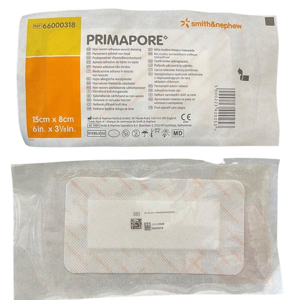 Smith & Nephew Primapore Island Dressing 15cmx8cm Non Woven 66000318