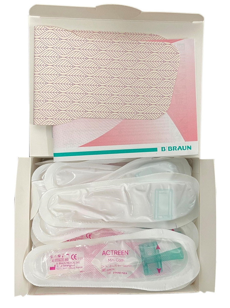 B. Braun Actreen Mini Catheter 14CH Female 9cm 228014AU Box