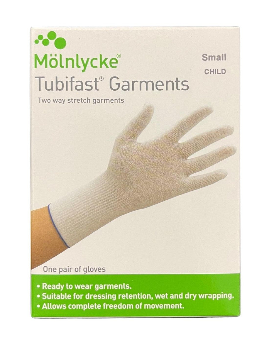 Molnlycke Tubifast Gloves Child Small Pair All Packaging