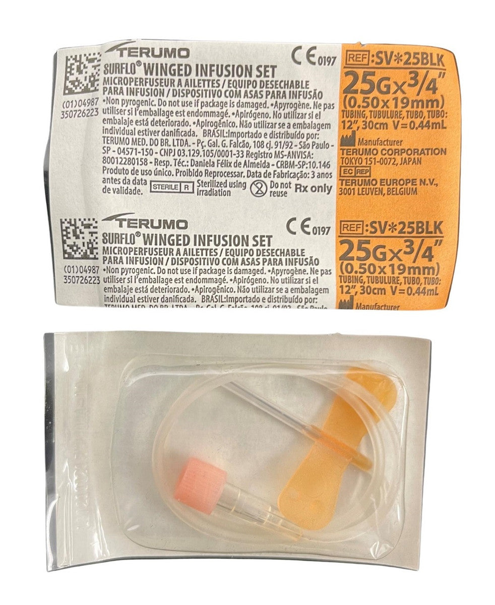 Terumo Surflo Winged Infusion Sets Butterfly Scalp Vein 19G 21G