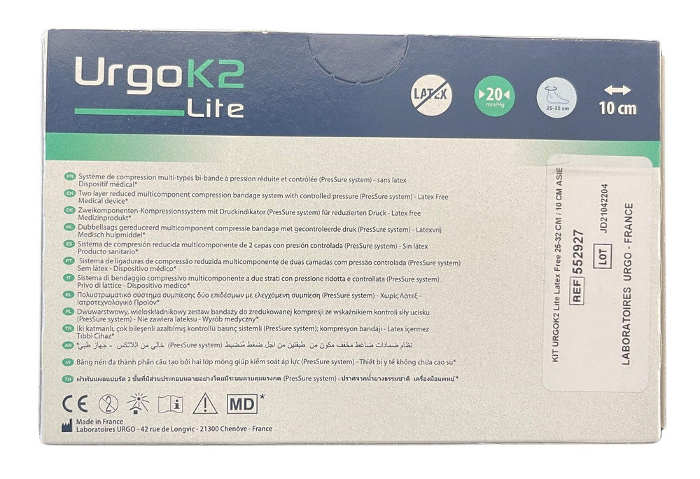 Urgo K2 Compression Bandage Light 25 32Cm/10Cm 2 Layer Latex