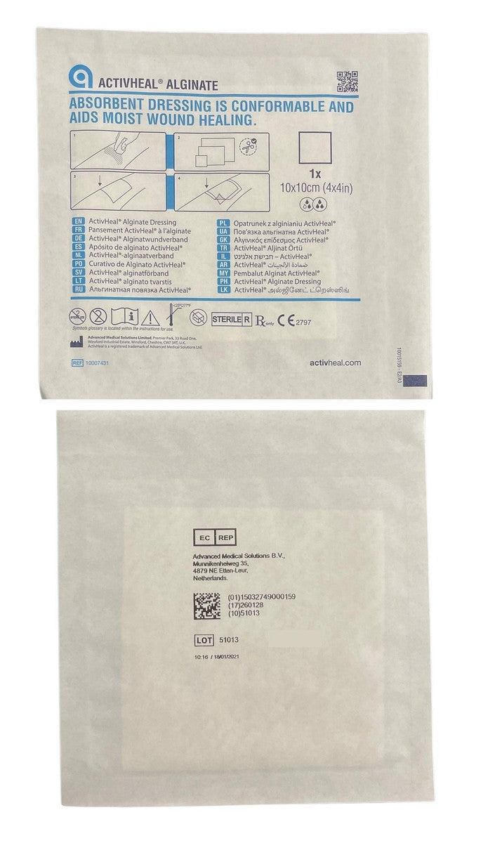 Activheal Alginate 10 X 10cm 10pcs/Box