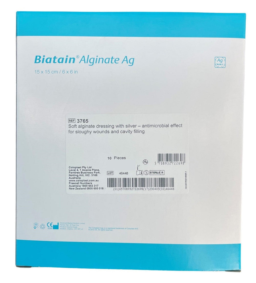 Coloplast Biatain Alginate Ag Dressing All Sizes