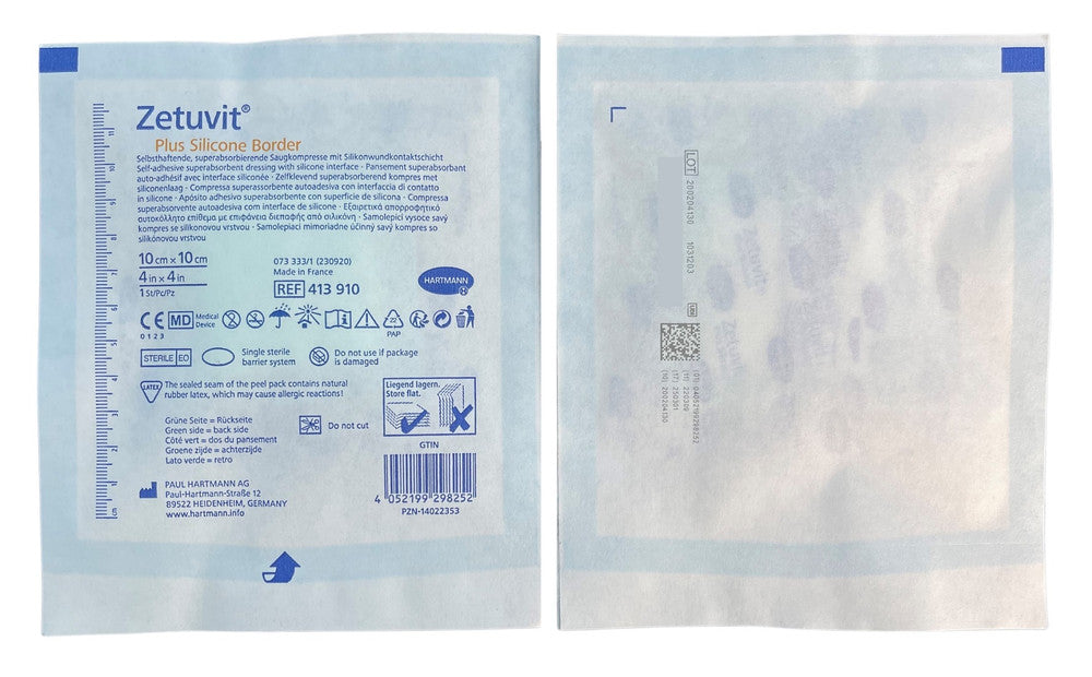 Hartmann Zetuvit Plus Silicone Border Dressing All Sizes