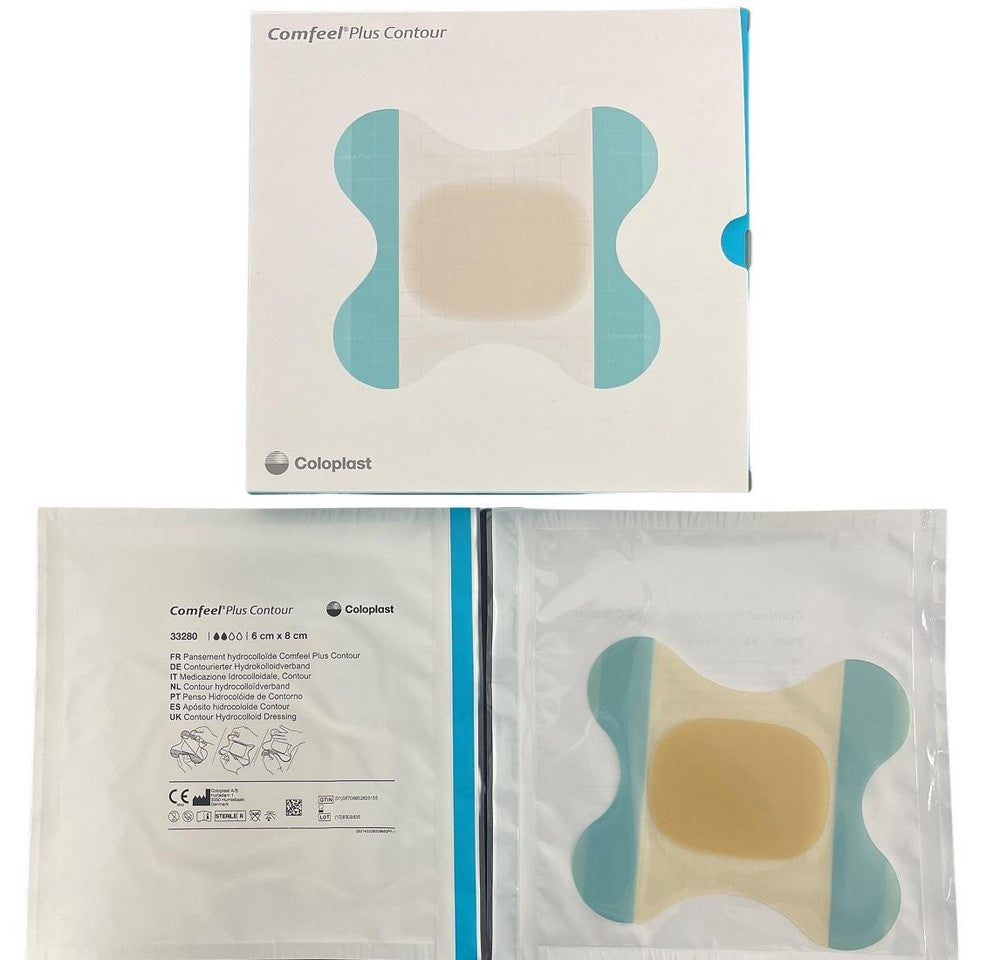 Coloplast Comfeel Plus Contour Dressing 6cmx8cm 33280 Box of 5