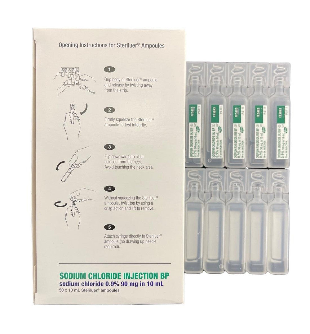 Lumacina Sodium Chloride, 0.9% Ampoule 10mL For Injection - Box of 50