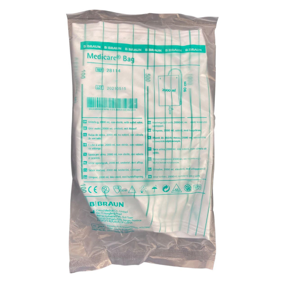 B. Braun Medicare Drainage Bag 2000ml 90cm Tube Non Sterile