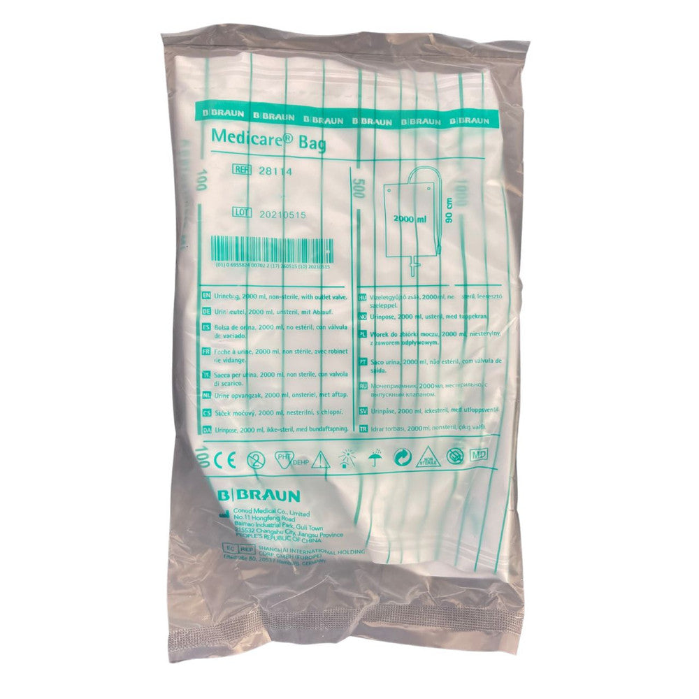 B. Braun Medicare Drainage Bag 2000Ml Non Sterile 90Cm Tube