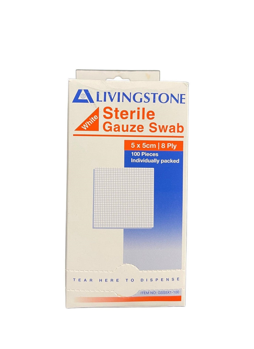 Sterile Gauze Swabs 5 x 5 cm x 8 ply