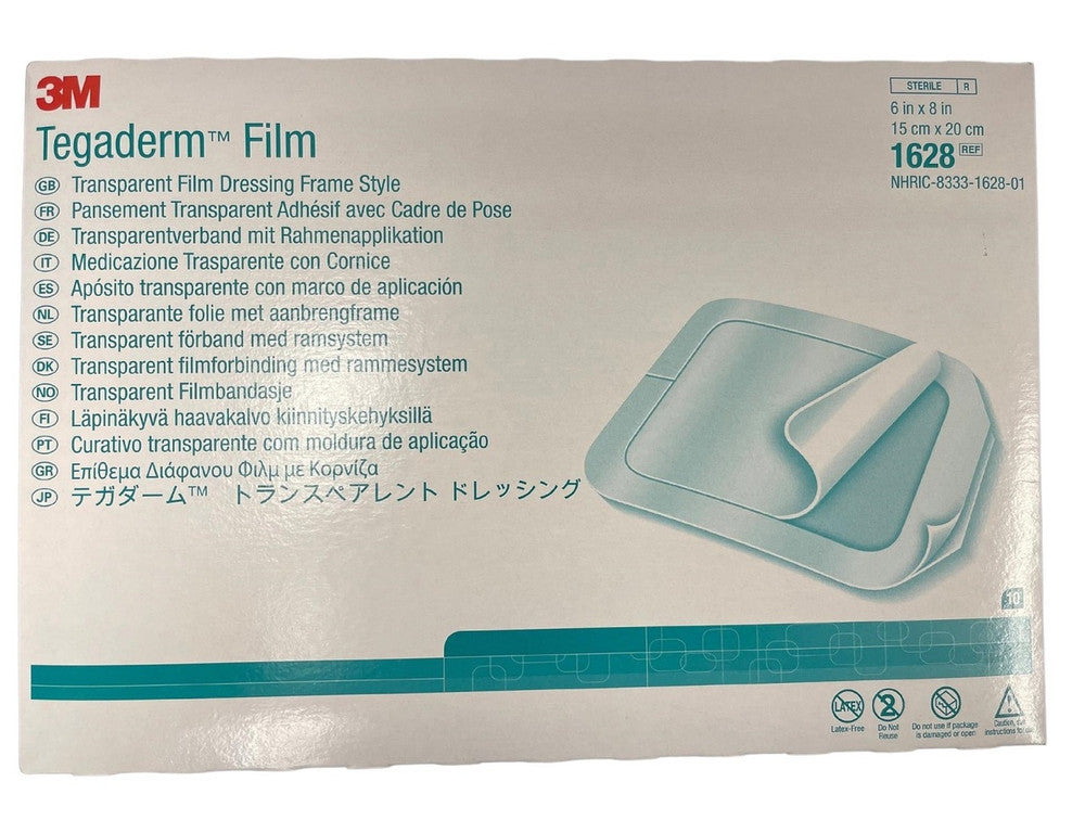 3M Tegaderm Film 15Cmx20Cm Adhesive Transparent 1628 All Packaging