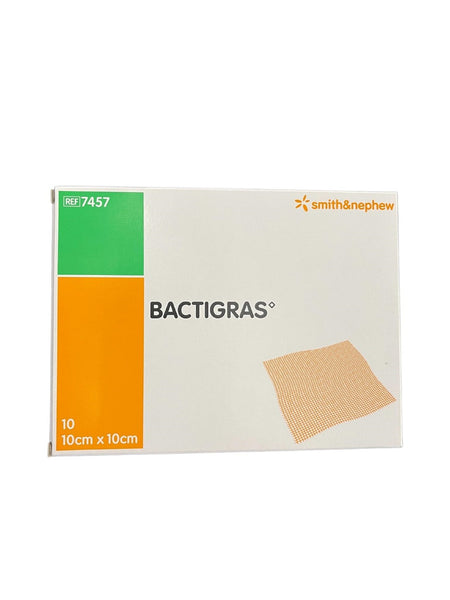 Smith & Nephew Bactigras Antiseptic Gauze Dressing 10cmx10cm (7457)