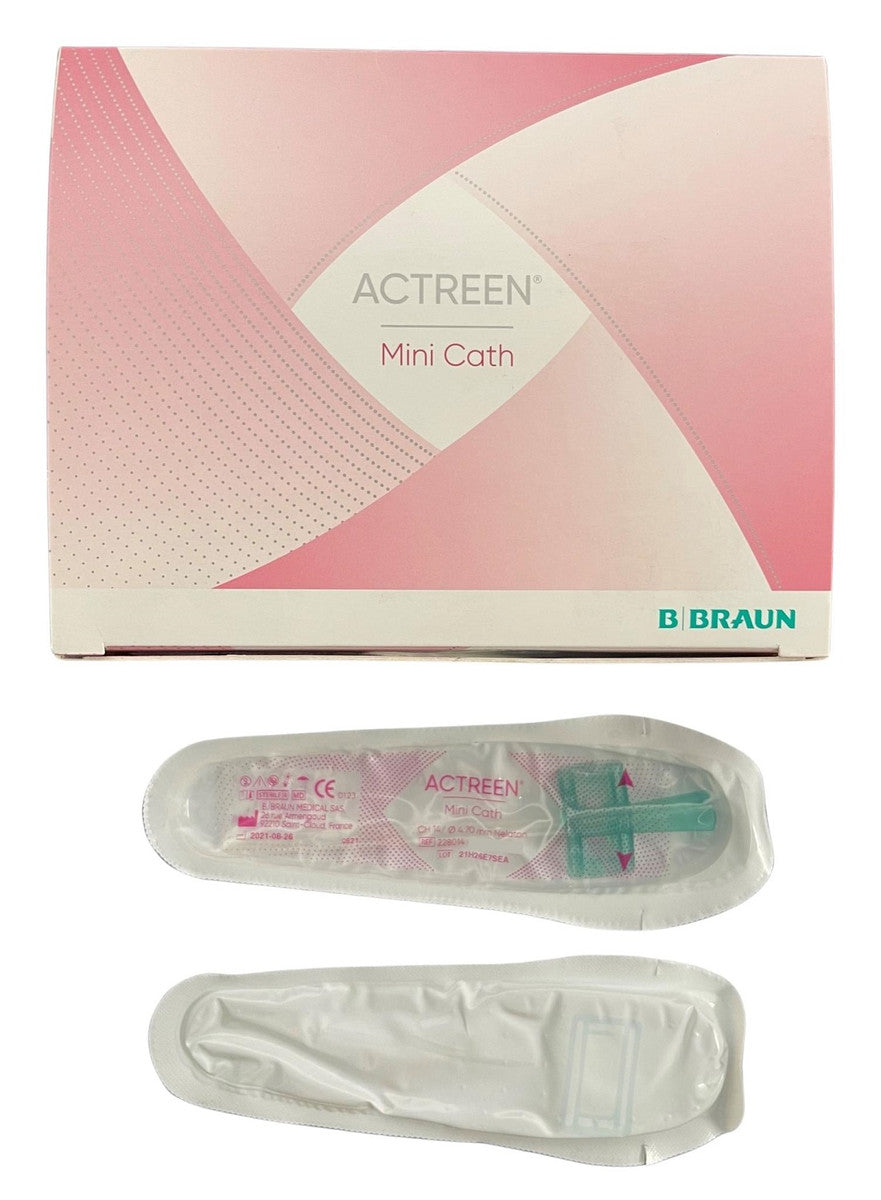 B. Braun Actreen Mini Catheter 14CH Female 9cm 228014AU Box