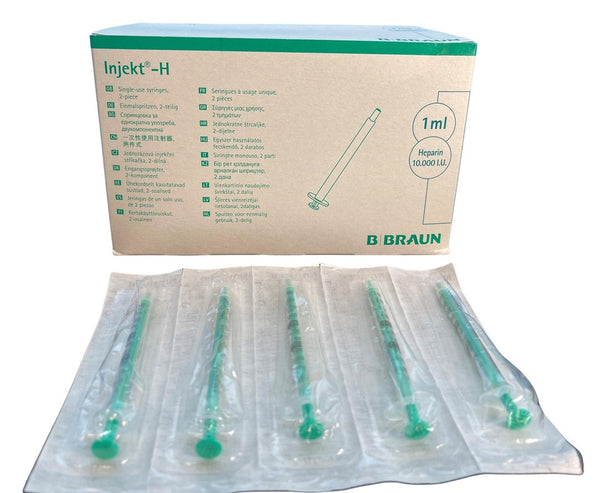 B. Braun Injekt -H Luer Solo 1ml Low Dead Space Syringe - Box of 100