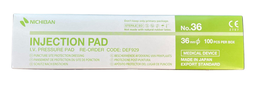 Nichiban I.V. Pressure Pad IV 36mm No.36 Box/100