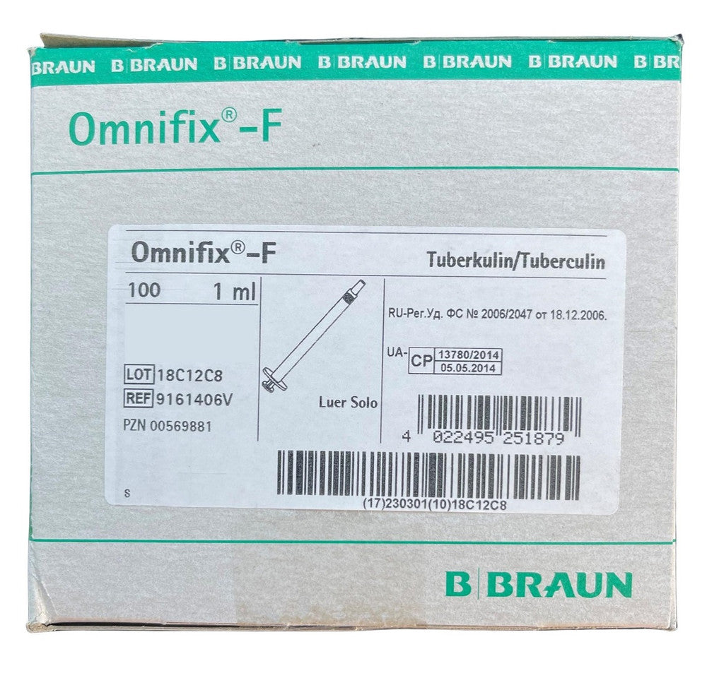 B. Braun Omnifix F Luer Solo Dosage Syring 1ml Tuberculin