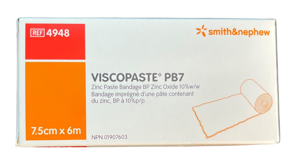 Viscopaste Zinc Paste Bandage 7.5Cmx6Mtr 4948 12Pcs