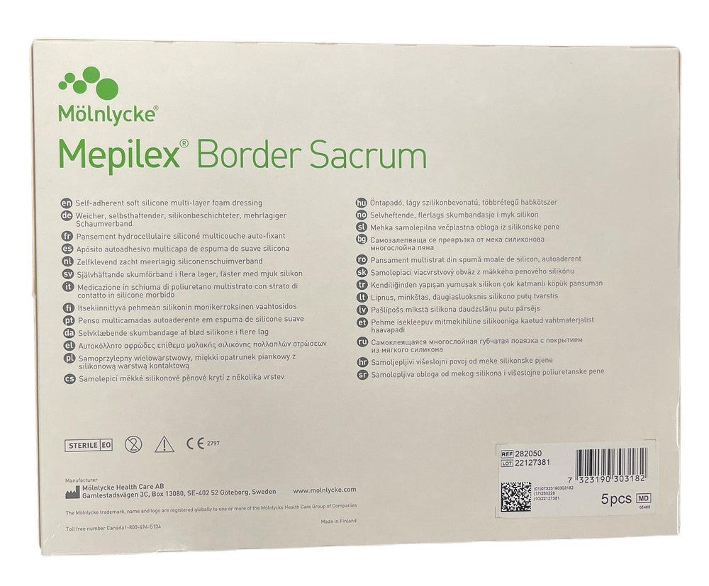 Molnlycke Mepilex Border Sacrum 5 Layer Dressing 16 X 20