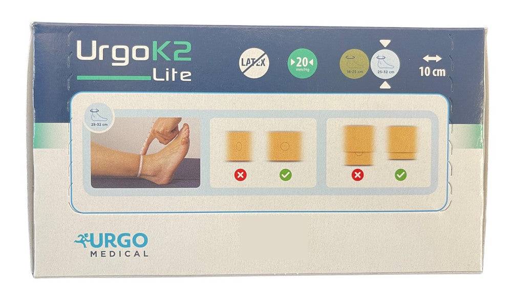 Urgo K2 Compression Bandage Light 25 32Cm/10Cm 2 Layer Latex