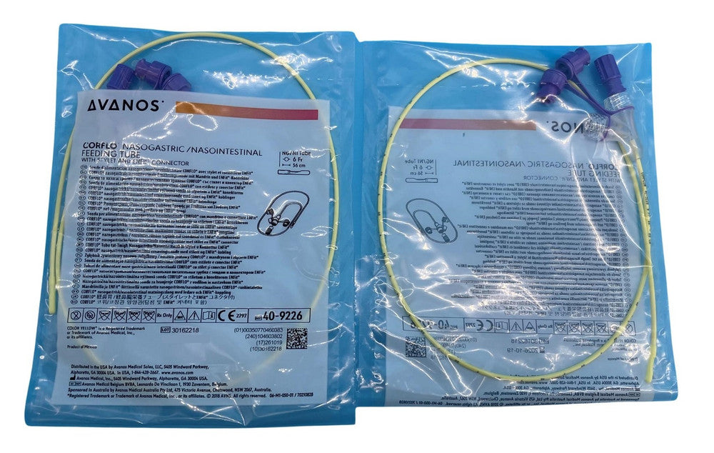 Avanos Corflo Nasogastric/Nasointestinal Feeding Tube Anti Clog With Enfit Connector